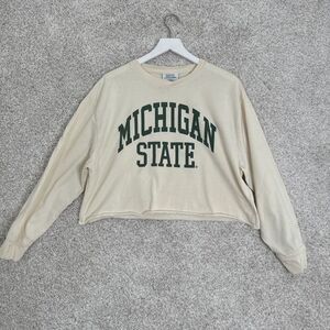 Michigan State MSU Cropped‎ Shirt Womens Medium College NCAA Athletics